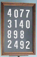 Wall Mounted Hymn Board - Natural Walnut and Steel, Antique - 60HY80W-NATURAL