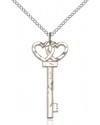 6213 SMALL KEY W/DOUBLE HEARTS