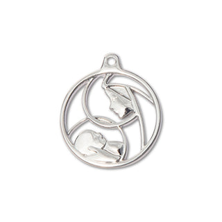 Madonna & Child Sterling Silver Pendant - 6225SS/18SS