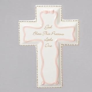 BABY WALL CROSS PINK - 65879