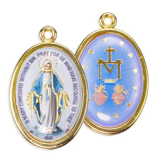 7/8"MIRACULOUS MEDAL-COLOR - 690-253