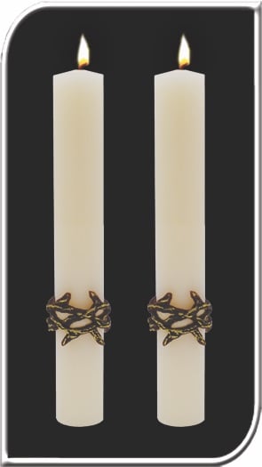 Crown of Thorns Side Candles 2 x 17 - 69739