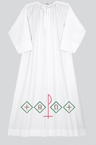 CHI-RHO ALPHA & OMEGA EMBROIDERED ALB - 7000-ALB