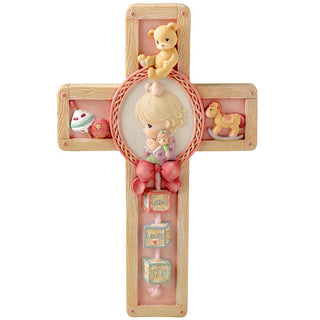 Jesus Loves Me, Resin Cross, Girl - 701092