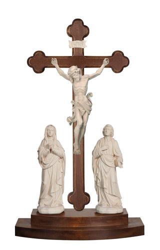 Leonardo Crucifixion Scene with Baroque Standing Cross - 705101