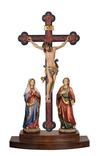 Leonardo Crucifixion Scene with Baroque Standing Cross - 705101