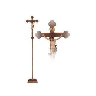 Leonardo Processional Crucifix with Baroque Stained Cross - 709102