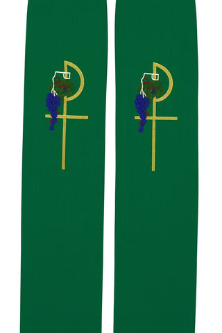 CHI-RHO W/ GRAPES PLAIN STOLE - 709-710-STOLE