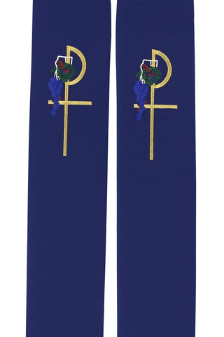 CHI-RHO W/ GRAPES PLAIN STOLE - 709-710-STOLE