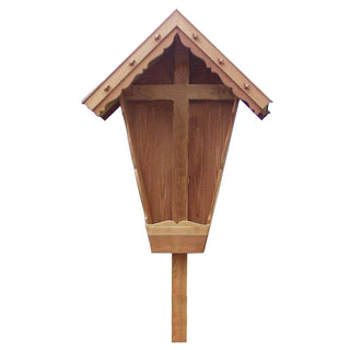 Larch Wood Cross in Wayside Shrine - 713000