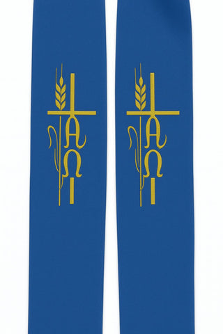 WHEAT & VINE ALPHA OMEGA STOLE - 713-714-STOLE