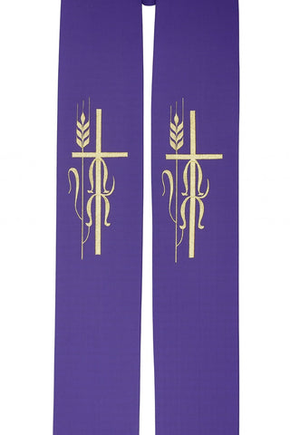 WHEAT & VINE ALPHA OMEGA STOLE - 713-714-STOLE