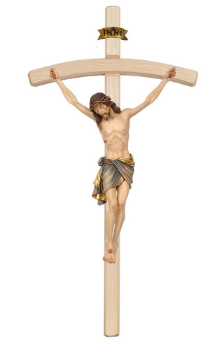Siena Crucifix with Bent Light Stained Cross - 722000H
