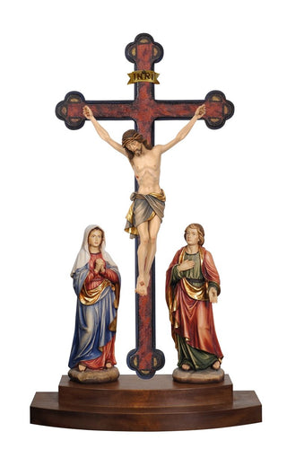Siena Crucifixion Scene with Baroque Standing Cross - 723101