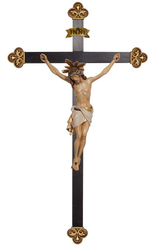 Siena Crucifix with Halo and Baroque Cross - 724002