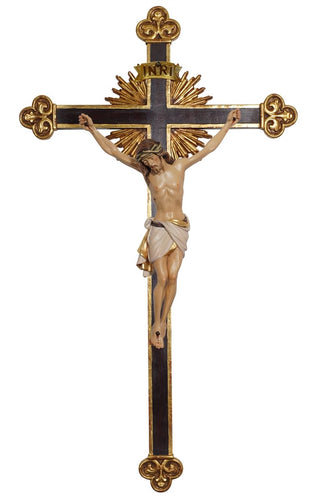 Siena Crucifix with Shiny Baroque Cross - 724003