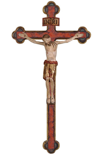San Damiano Crucifix with Baroque Gold Cross - 733020