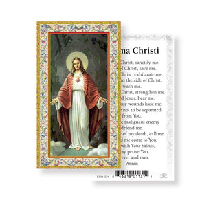 Anima Christi - 100 Pack of Gold Embossed Paper Holy Cards - 734-174