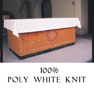 POLY WHITE KNIT ALTAR CLOTH - 74-AC