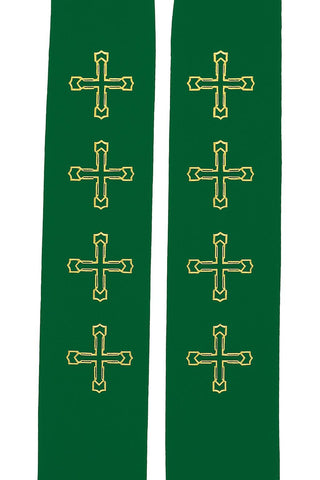 INLAY LAYERED CROSS STOLE - 765-766-STOLE