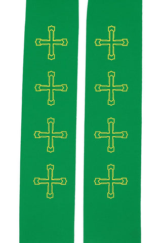 INLAY LAYERED CROSS STOLE - 765-766-STOLE