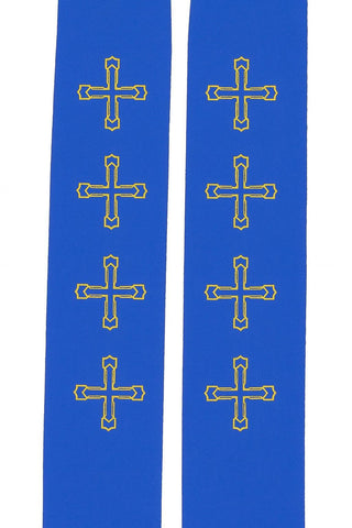 INLAY LAYERED CROSS STOLE - 765-766-STOLE