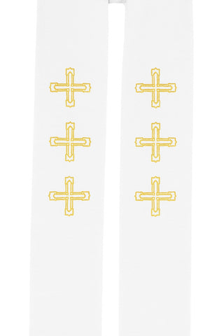 INLAY LAYERED CROSS STOLE - 765-766-STOLE