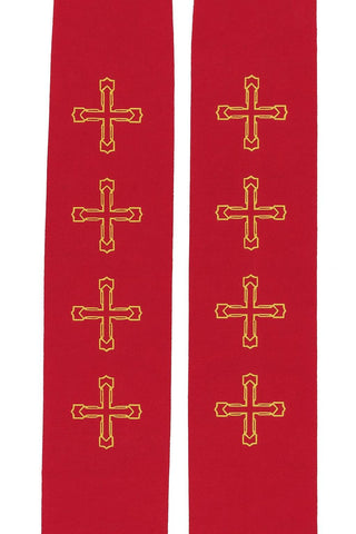 INLAY LAYERED CROSS STOLE - 765-766-STOLE