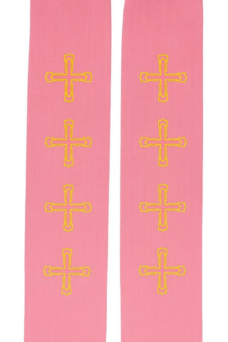 INLAY LAYERED CROSS STOLE - 765-766-STOLE