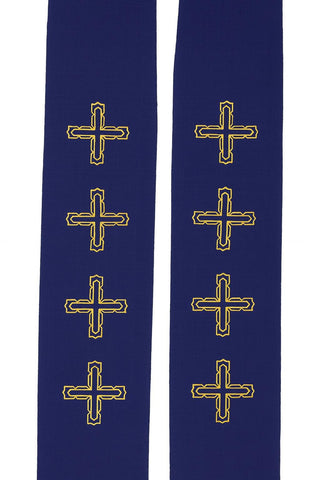 INLAY LAYERED CROSS STOLE - 765-766-STOLE