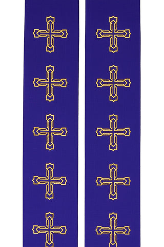 INLAY LAYERED CROSS STOLE - 765-766-STOLE