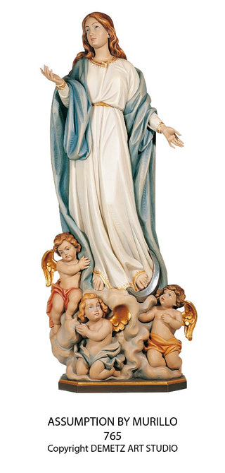 WOOD CARVED ASSUMPTION MURILLO