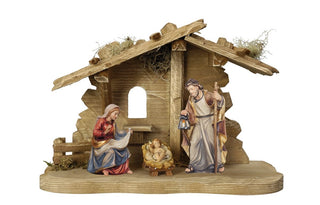 Mahlknecht Nativity Set - 5 pieces - Tyrol Stable for Holy Family - 771711