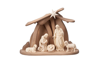 Advent Nativity Set - 7 pieces - Stable for Holy Family - 776750