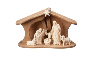 Advent Nativity Set - 9 pieces - Luce Stable for Holy Family - 776753