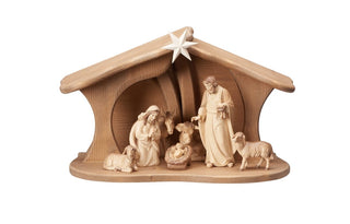 Advent Nativity Set - 9 pieces - Luce Stable for Holy Family - 776753