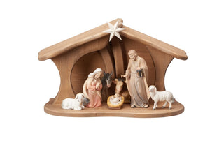 Advent Nativity Set - 9 pieces - Luce Stable for Holy Family - 776753