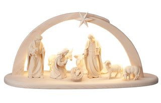 Advent Nativity Set - 10 pieces - Leonardo Stable with Lighting - 776757