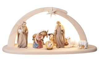 Advent Nativity Set - 10 pieces - Leonardo Stable with Lighting - 776757