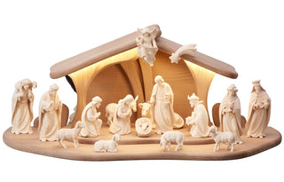 Advent Nativity Set - 19 pieces - Luce Stable with LED - 776781
