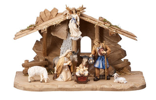 Heimatland Nativity Set - 10 pieces - Tyrol Stable for Holy Family - 784701