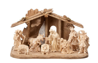 Zirbel Nativity Set - 12 pieces - Tyrol Stable - 785714