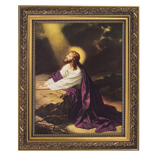 Hofmann's Agony in the Garden - Ornate Gold Frame - 10.5 x 12.5" - 79-047