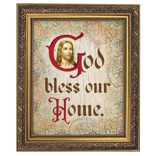 God Bless - Ornate Gold Frame - 10.5 x 12.5" - 79-190
