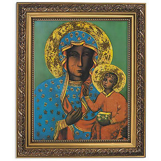 Our Lady of Czestochowa - Ornate Gold Frame - 10.5 x 12.5" - 79-362