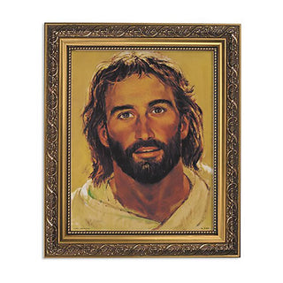 Hook's Head of Christ - Ornate Gold Frame - 10.5 x 12.5" - 79-504