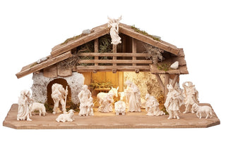 Rainell Nativity Set - 17 pieces - Alpine Stable with Lighting - 790654