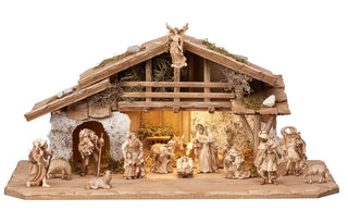Rainell Nativity Set - 17 pieces - Alpine Stable with Lighting - 790654