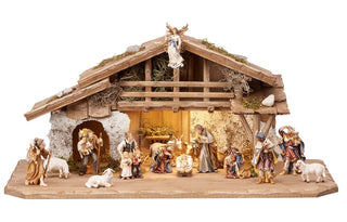 Rainell Nativity Set - 17 pieces - Alpine Stable with Lighting - 790654