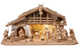 Rainell Nativity Set - 20 pieces - Alpine Stable with Lighting - 790656